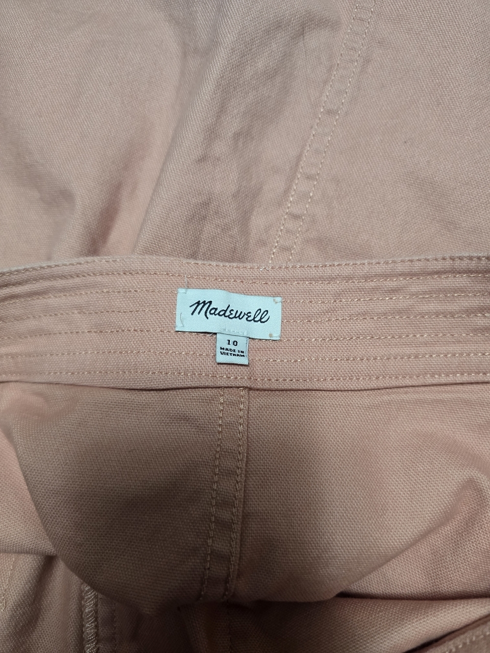 Madewell Coral Pink Zip-Front Mini Skirt - Picture 5 of 5